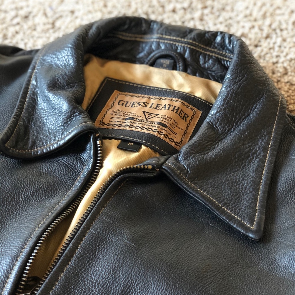 Vintage Guess leather jacket